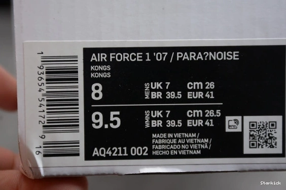 1 Low Air Para-Noise Nike Force '07 AQ4211-002 Multi-Color 0820